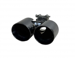 Deluxe Black Chrome Twin Tailpipe Tips for Porsche Boxster, Boxster S / Cayman, Cayman S